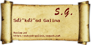 Sükösd Galina névjegykártya